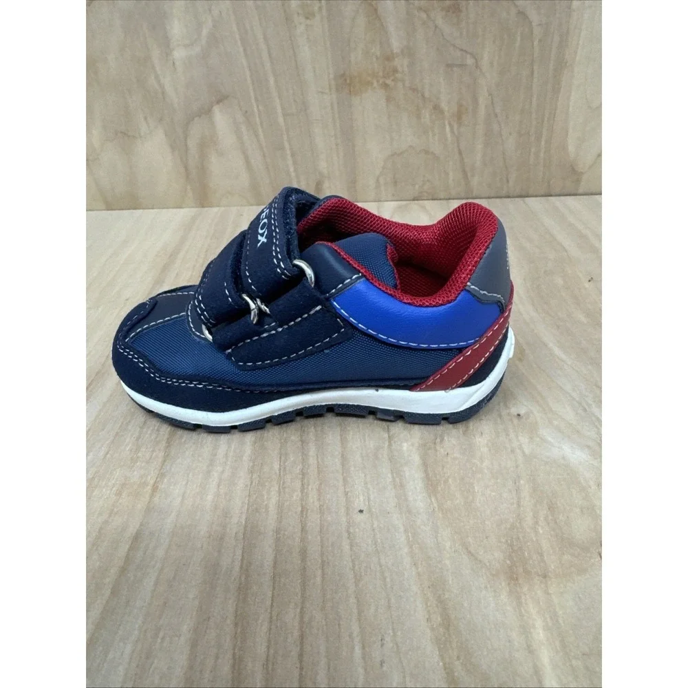 GEOX Respira Baby Toddler Sneakers Sz 4.5 Blue Red